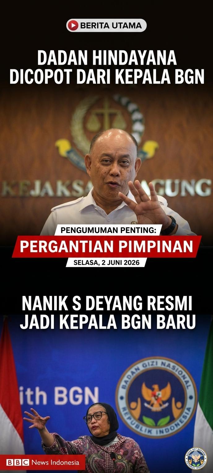 Bapak Presiden Prabowo Resmi Mengganti Kepala Badan Gizi Nasional, Ini Sosok Penggantinya